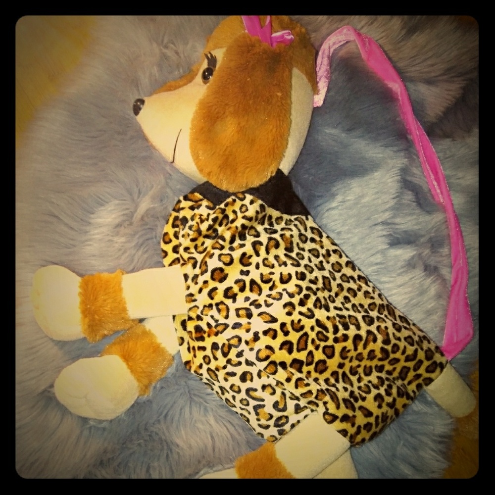 Cheetah Dog backpack/purse adorable!!